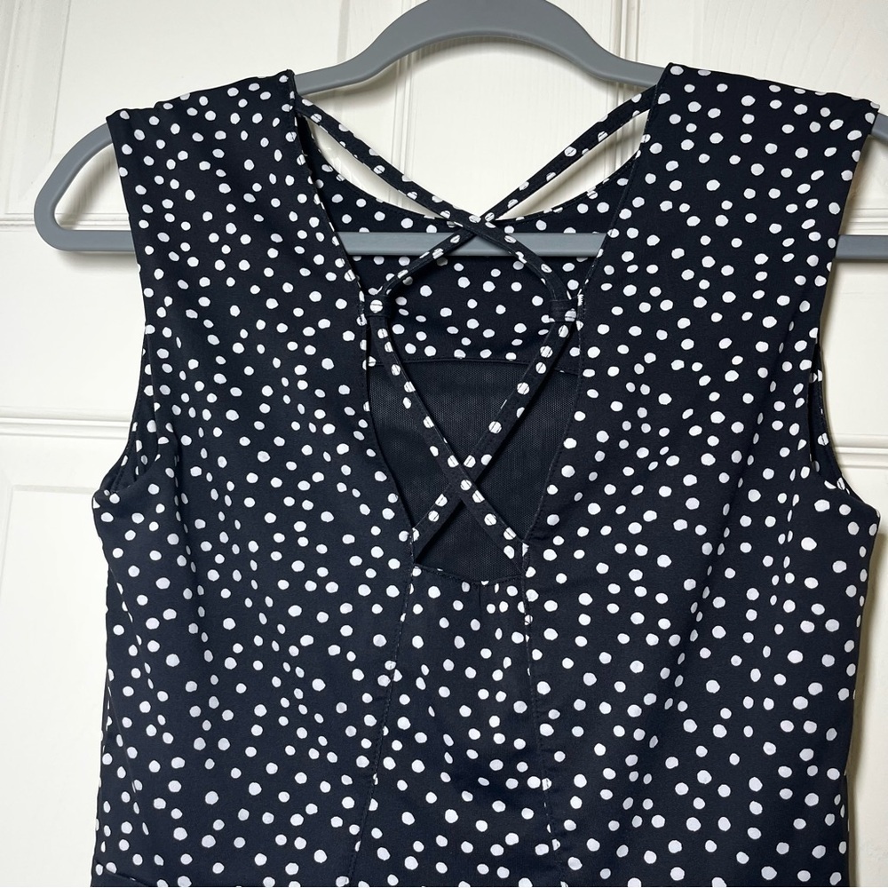 TITLE NINE Black and White Polka Dot Diamalete Mini Dress Size XS - Picture 4 of 9